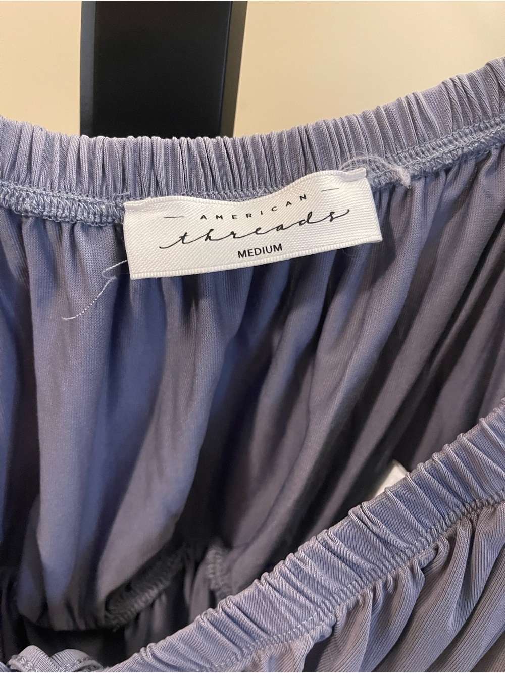 American Threads Lavender Off-Shoulder Tie-Front Blouse - Picture 3 of 3